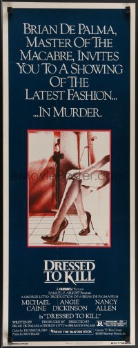 3m1082 DRESSED TO KILL insert 1980 Brian De Palma shows you the latest fashion in murder, sexy legs!