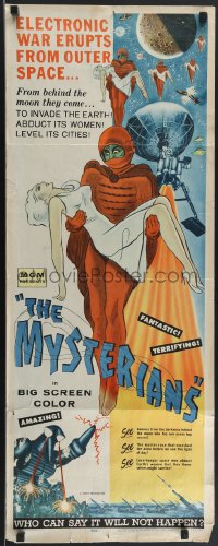 3m1105 MYSTERIANS insert 1959 Ishiro Honda, they're abducting Earth's women & leveling its cities!