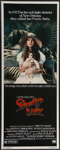 3m1107 PRETTY BABY insert 1978 directed by Louis Malle, young Brooke Shields sitting with doll