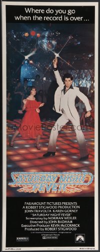 3m1116 SATURDAY NIGHT FEVER insert 1977 best image of disco dancer Travolta & Karen Lynn Gorney