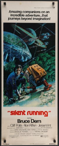 3m1117 SILENT RUNNING insert 1972 Douglas Trumbull, cool art of Bruce Dern & his robot by Akimoto!