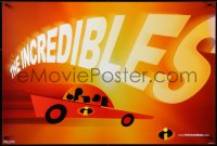 3m0865 INCREDIBLES teaser 1sh 2004 Disney/Pixar sci-fi superhero family in action, cool car!