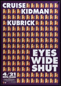 3m0482 EYES WIDE SHUT video Japanese 29x41 1999 Stanley Kubrick, many small images of Cruise & Kidman