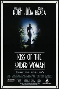 3m0881 KISS OF THE SPIDER WOMAN 1sh 1985 cool artwork of sexy Sonia Braga in spiderweb dress!