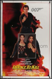 3m0888 LICENCE TO KILL 1sh 1989 Timothy Dalton as James Bond, sexy Carey Lowell & Talisa Soto!