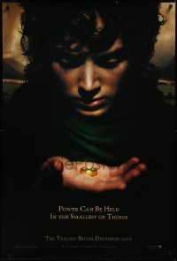 3m0895 LORD OF THE RINGS: THE FELLOWSHIP OF THE RING teaser DS 1sh 2001 J.R.R. Tolkien, power!