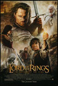 3m0899 LORD OF THE RINGS: THE RETURN OF THE KING advance 1sh 2003 Jackson, cast montage!