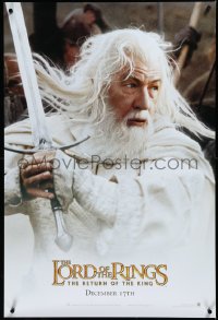 3m0897 LORD OF THE RINGS: THE RETURN OF THE KING teaser DS 1sh 2003 Ian McKellan as Gandalf!