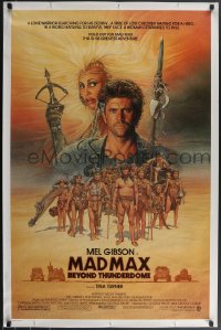 3m0906 MAD MAX BEYOND THUNDERDOME 1sh 1985 art of Mel Gibson & Tina Turner by Richard Amsel!