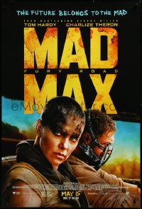 3m0908 MAD MAX: FURY ROAD advance DS 1sh 2015 great cast image of Tom Hardy, Charlize Theron!