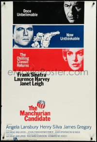 3m0911 MANCHURIAN CANDIDATE 1sh R1988 Frank Sinatra, Janet Leigh, directed by John Frankenheimer!