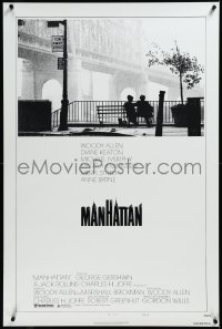 3m0912 MANHATTAN style B 1sh 1979 classic image of Woody Allen & Diane Keaton by bridge!