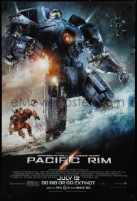 3m0927 PACIFIC RIM advance DS 1sh 2013 July style, Guillermo del Toro directed sci-fi, CGI image!