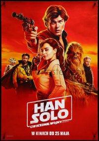 3m0241 SOLO teaser Polish 27x39 2018 A Star Wars Story, Howard, Han & Chewbacca, different!