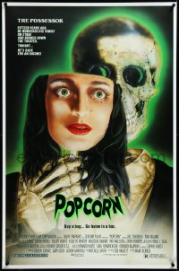 3m0936 POPCORN 1sh 1991 really cool wild Joann horror art, buy a bag, go home in a box!