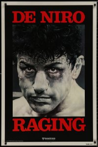 3m0944 RAGING BULL teaser 1sh 1980 Martin Scorsese, classic Kunio Hagio art of Robert De Niro!