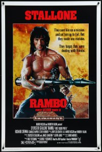 3m0946 RAMBO FIRST BLOOD PART II 1sh 1985 no law, no war can stop Sylvester Stallone w/his RPG!