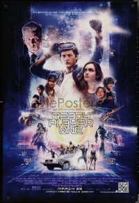 3m0947 READY PLAYER ONE advance DS 1sh 2018 Steven Spielberg, cast montage by Paul Shipper!