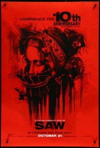 3m0967 SAW teaser DS 1sh R2014 Cary Elwes, Danny Glover, Shawnee Smith in torture device!