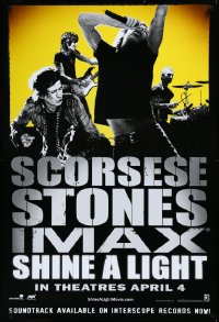 3m0976 SHINE A LIGHT teaser 1sh 2008 Scorsese's Rolling Stones documentary, cool color image!