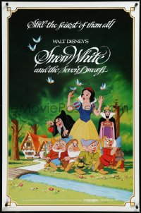 3m0982 SNOW WHITE & THE SEVEN DWARFS 1sh R1983 Walt Disney animated cartoon fantasy classic!