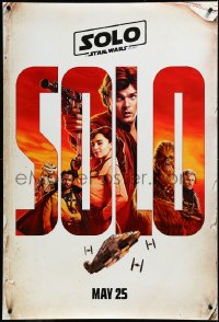 3m0984 SOLO teaser DS 1sh 2018 A Star Wars Story, Ehrenreich, Clarke, Harrelson, art of top cast!