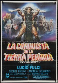 3m0371 CONQUEST Spanish 1984 Lucio Fulci, Sciotti artwork from Conan ripoff!