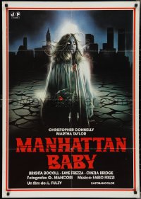 3m0379 EYE OF THE EVIL DEAD Spanish 1983 Fulci's Manhattan Baby, art of female ghoul by E. Sciotti!