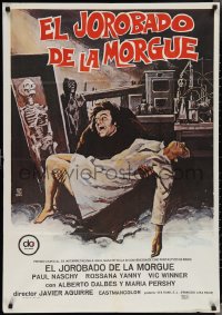 3m0390 HUNCHBACK OF THE MORGUE Spanish 1973 Spanish horror, cool art by Montalban!