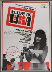 3m0396 MADE IN U.S.A. Spanish 1966 Jean-Luc Goddard, sexy Anna Karina, cool design!