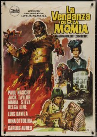 3m0399 MUMMY'S REVENGE Spanish 1973 La venganza de la momia, horror art by Hermida, ultra rare!