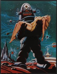 3m0090 FORBIDDEN PLANET 2-sided 17x22 special poster 1970s Robby the Robot carrying sexy Anne Francis