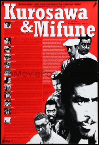 3m0010 KUROSAWA & MIFUNE 27x39 film festival poster 1990s best of Akira & Toshiro!