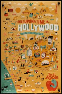 3m0097 ONCE UPON A TIME IN HOLLYWOOD 11x17 special poster 2019 Nate Padavick map of California!