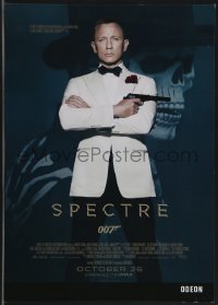 3m0723 SPECTRE advance English mini poster 2015 Daniel Craig as James Bond 007 with gun!