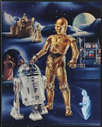 3m0104 STAR WARS 19x23 special poster 1978 Goldammer art, Procter & Gamble tie-in, droids!