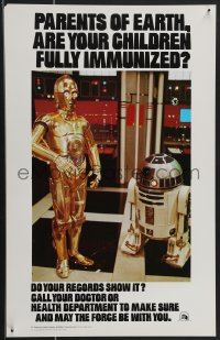 3m0107 STAR WARS HEALTH DEPARTMENT POSTER 14x22 special poster 1979 C3P0 & R2D2, do your records show it?