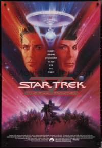 3m1000 STAR TREK V advance 1sh 1989 The Final Frontier, art of William Shatner & Nimoy by Bob Peak!