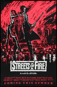 3m1012 STREETS OF FIRE advance 1sh 1984 Walter Hill, Riehm pink dayglo art, a rock & roll fable!