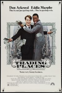 3m1031 TRADING PLACES 1sh 1983 Dan Aykroyd & Eddie Murphy are getting rich & getting even!