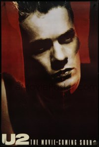 3m1044 U2 RATTLE & HUM teaser 1sh 1988 rock 'n' roll, best cool close-up of Larry Mullen, Irish rock!