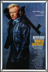 3m1059 WANTED DEAD OR ALIVE 1sh 1987 Rutger Hauer is the best there is at a job he hates!