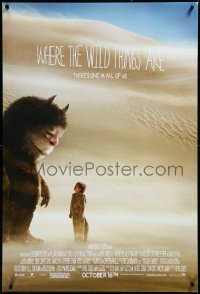 3m1062 WHERE THE WILD THINGS ARE advance DS 1sh 2009 Spike Jonze, cool image of monster & little boy