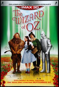 3m1065 WIZARD OF OZ advance DS 1sh R2013 Victor Fleming, Judy Garland all-time classic!