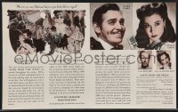 3m0722 GONE WITH THE WIND herald 1939 Clark Gable, Vivien Leigh, Leslie Howard, Olivia de Havilland!