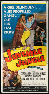 3p0348 JUVENILE JUNGLE 3sh 1958 a girl delinquent & a jet propelled gang out for fast kicks!