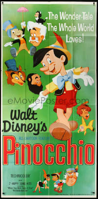 3p0356 PINOCCHIO 3sh R1962 Disney classic cartoon about a wooden boy who wants to be real!