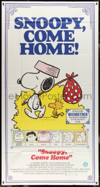 3p0363 SNOOPY COME HOME 3sh 1972 Peanuts, Charlie Brown, great Schulz art of Snoopy & Woodstock!