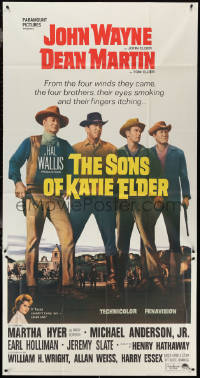 3p0365 SONS OF KATIE ELDER 3sh 1965 great line up of John Wayne, Dean Martin & others, Martha Hyer!