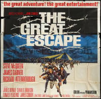 3p0318 GREAT ESCAPE 6sh 1963 Steve McQueen, John Sturges classic, Frank McCarthy art, very rare!